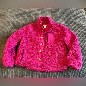 Crewcuts Hot Pink Fleece Puffer Jacket | XS